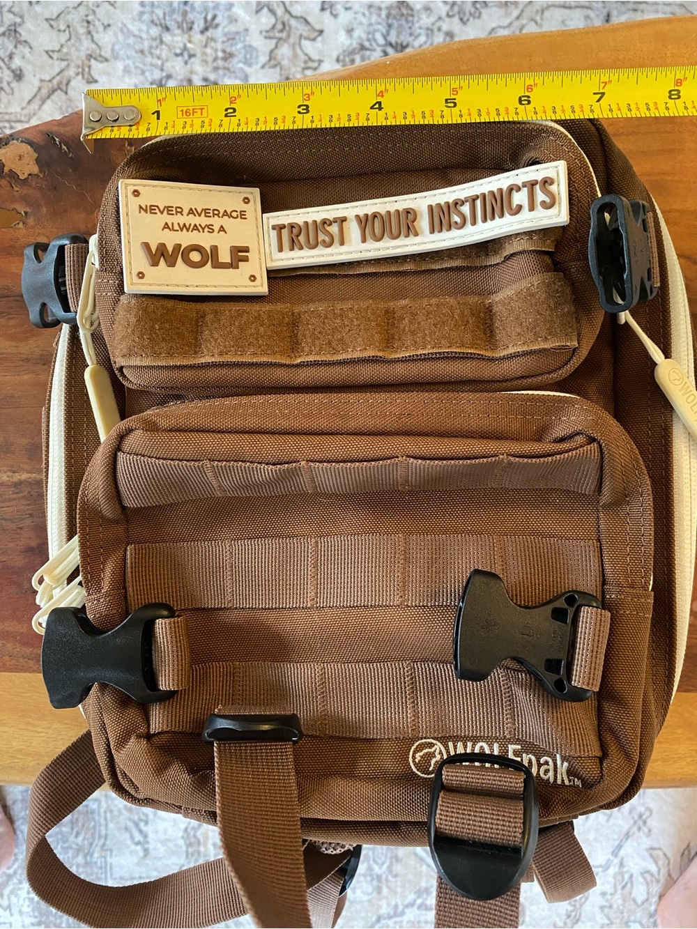 9L WOLFpak mini Brown Tactical Rugged Everyday Backpack - Picture 3 of 5